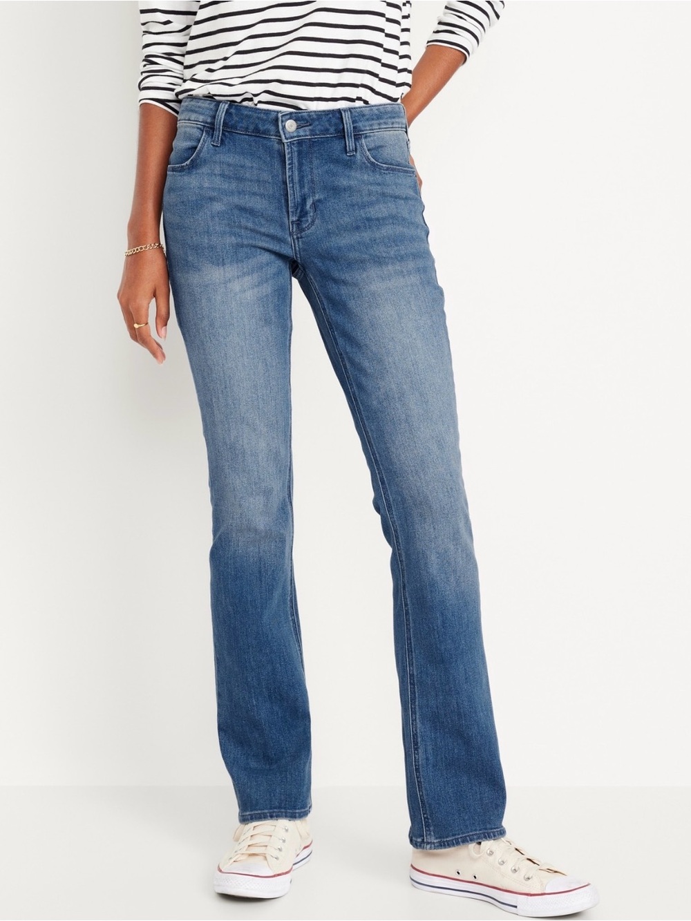Old Navy Medium Blue Bootcut Stretch Jeans